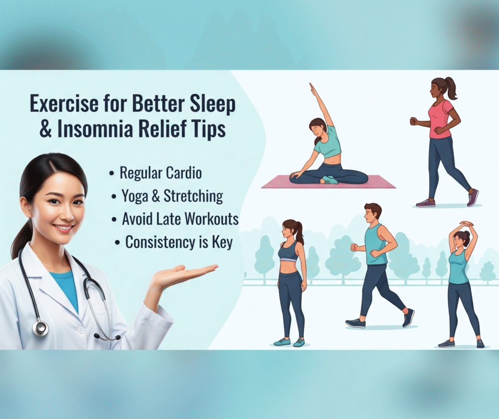Exercise for Better Sleep & Insomnia Relief Tips